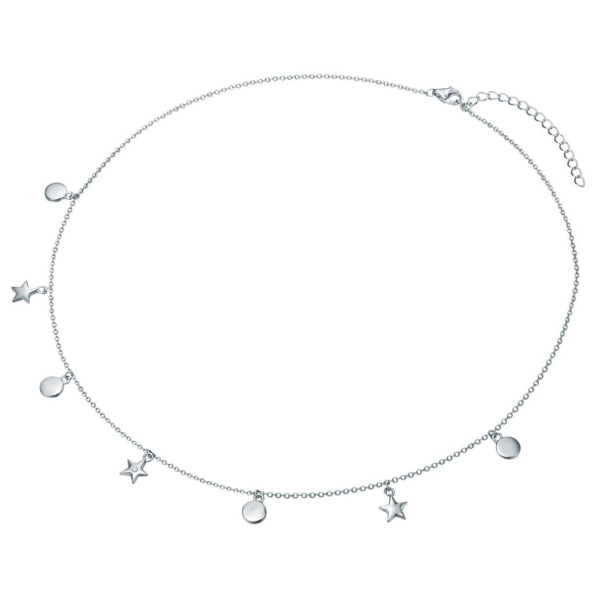 Lulu & Jane  Diamant-Kette Kreise/Sterne 