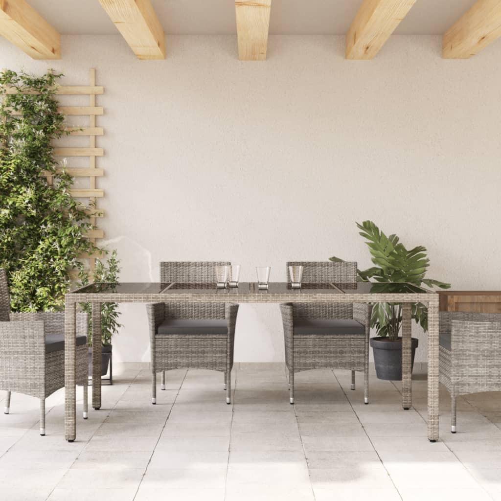 VidaXL Table de jardin rotin synthétique  