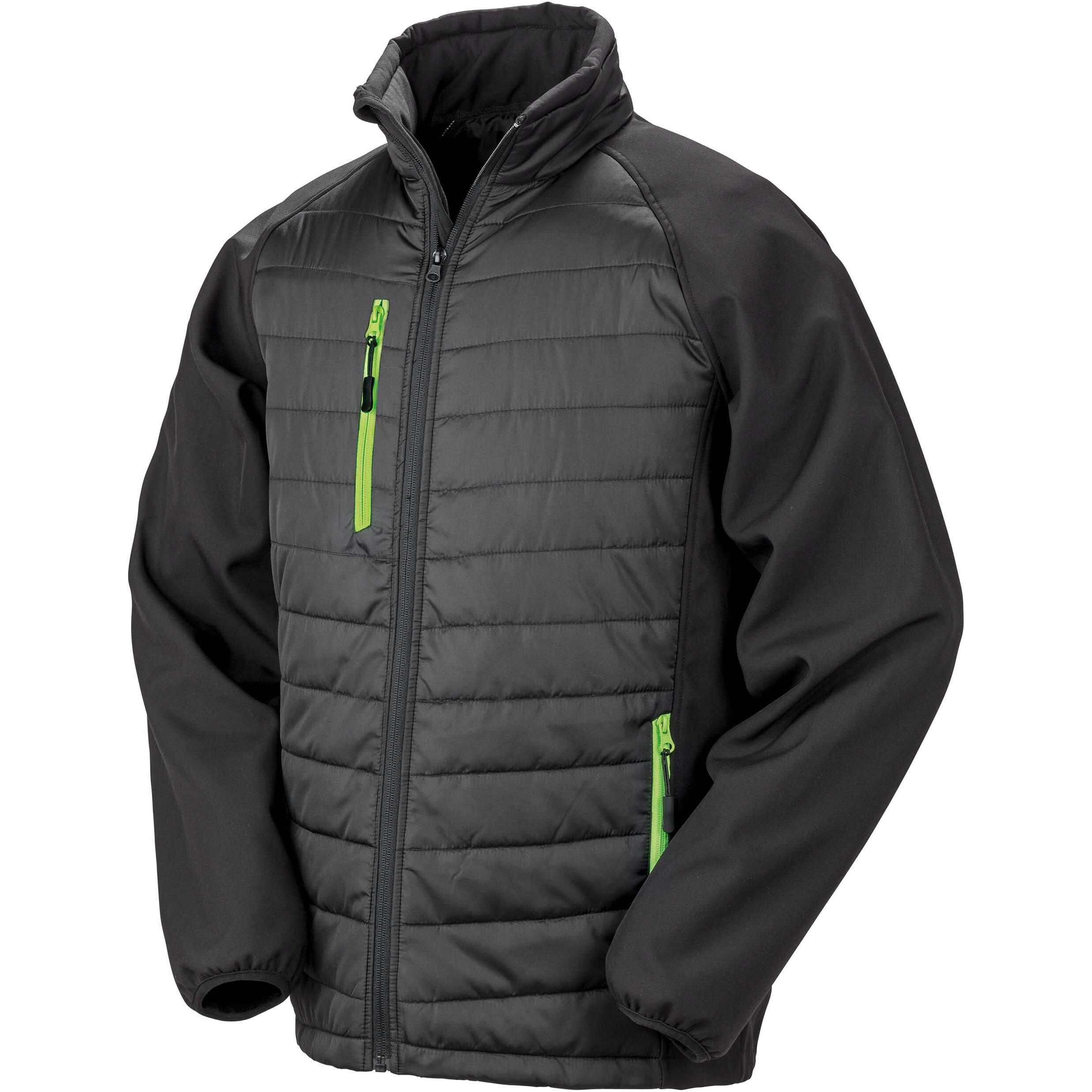 Result  giacca softshell rembourrée black compass 