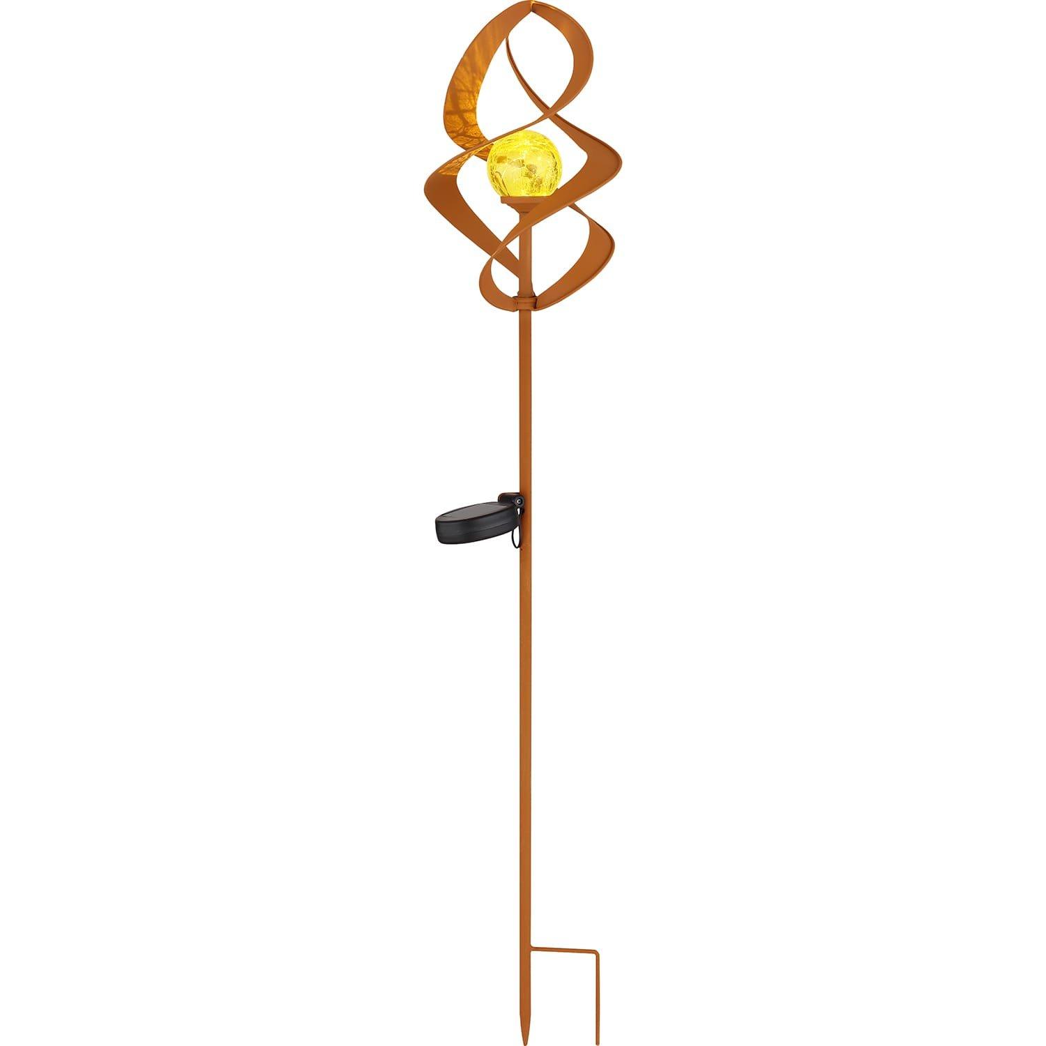 Image of Solarleuchte Metall rostfarben LED Solarleuchte Metall rostfarben LED