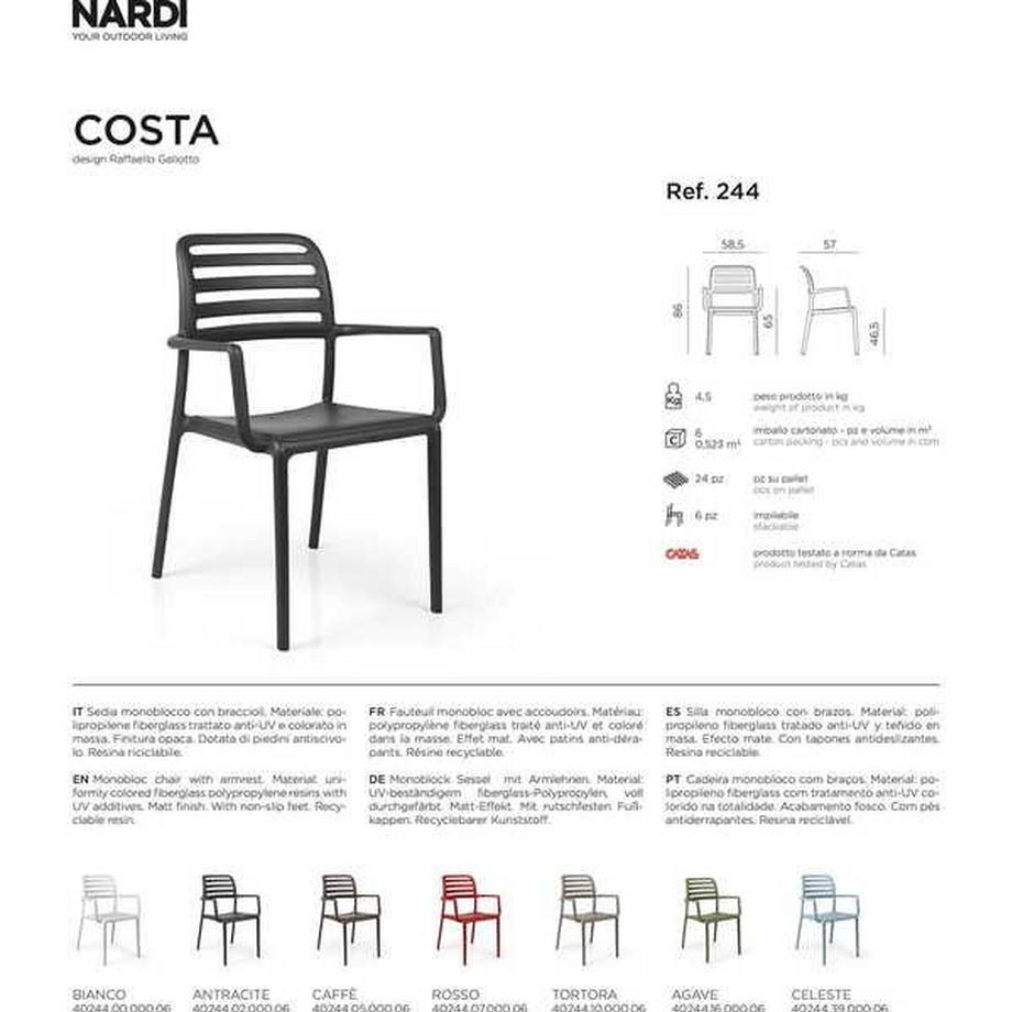 NARDI outdoor Gartensessel Costa weiss  
