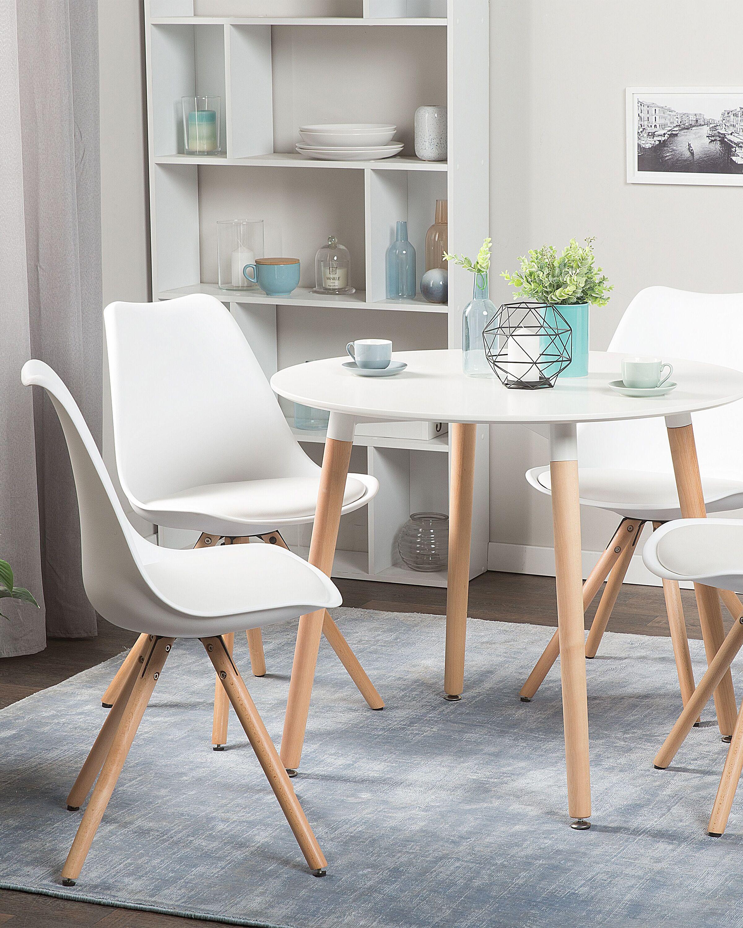 Beliani Chaise de salle à manger en Matière synthétique Scandinave DAKOTA  