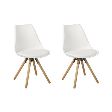 Beliani Set di 2 sedie da pranzo en Materiale sintetico Scandinavo DAKOTA  