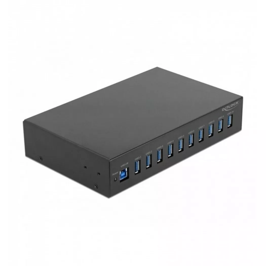 DeLock - Usb 3.2 Hub (10ports), Schwarz