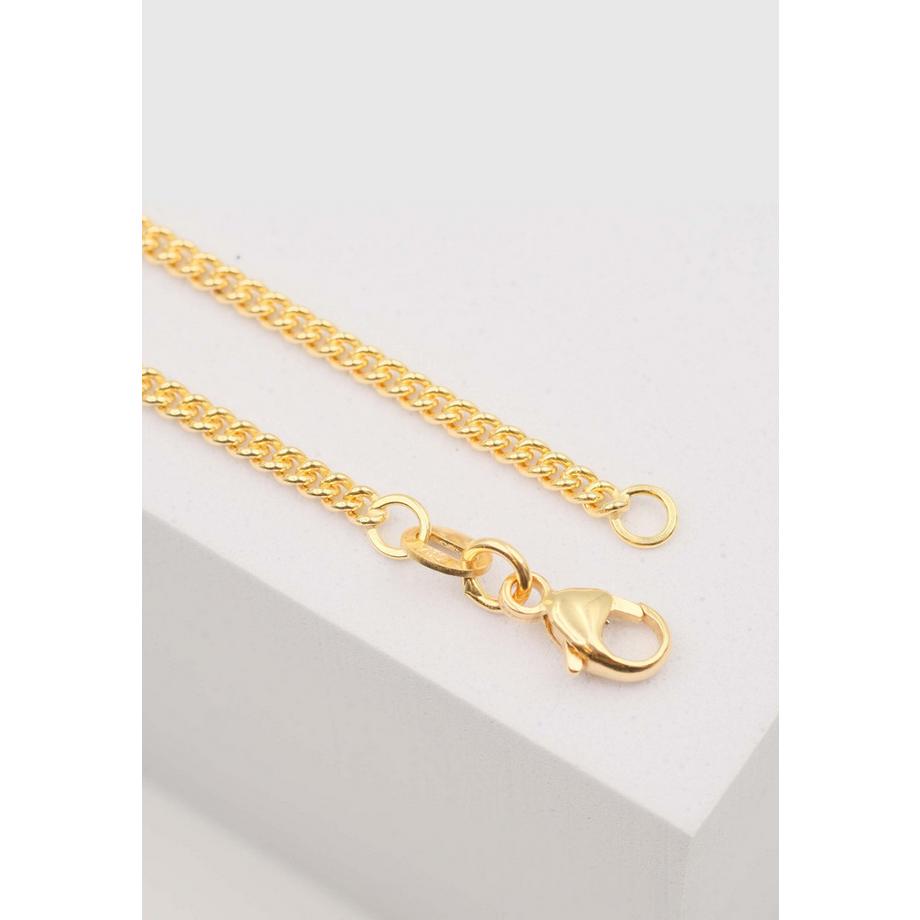 MUAU Schmuck  Collier Panzer Gelbgold 750, 2.1mm, 45cm 