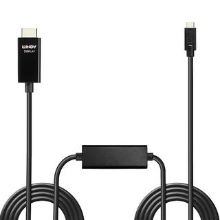 LINDY  Videokabel-Adapter 10 m USB Typ-C HDMI Typ A (Standard) 