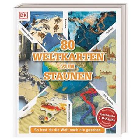 80 Weltkarten zum Staunen Kein Autor Gebundene Ausgabe 