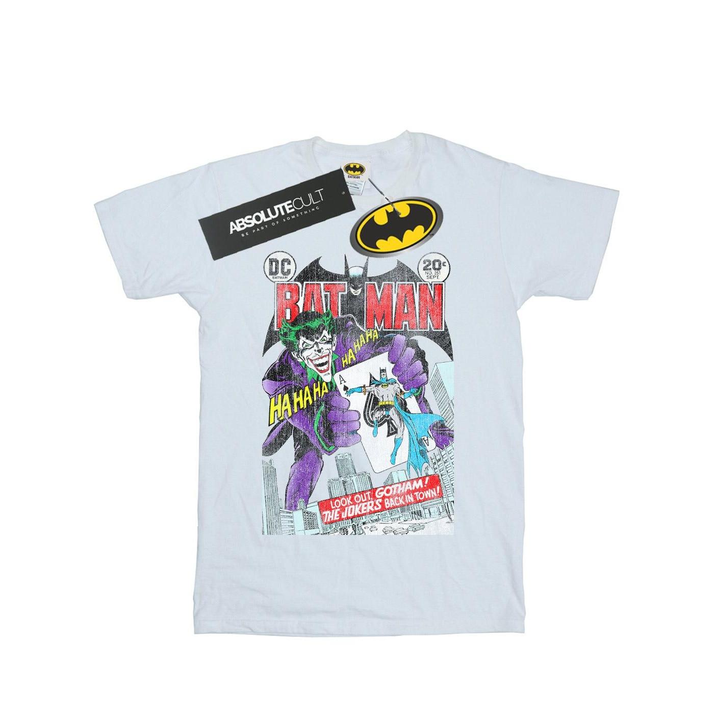 Image of Batman Joker Playing Card Cover Tshirt Mädchen Weiss 140/146