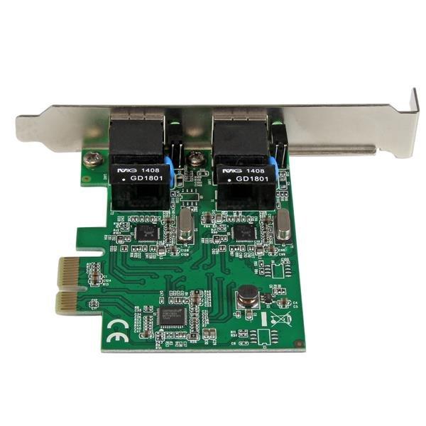 STARTECH.COM  Adattatore Scheda di Rete Ethernet Gigabit PCI express PCIe NIC a 2 porte RJ45 da 1 Gbps 