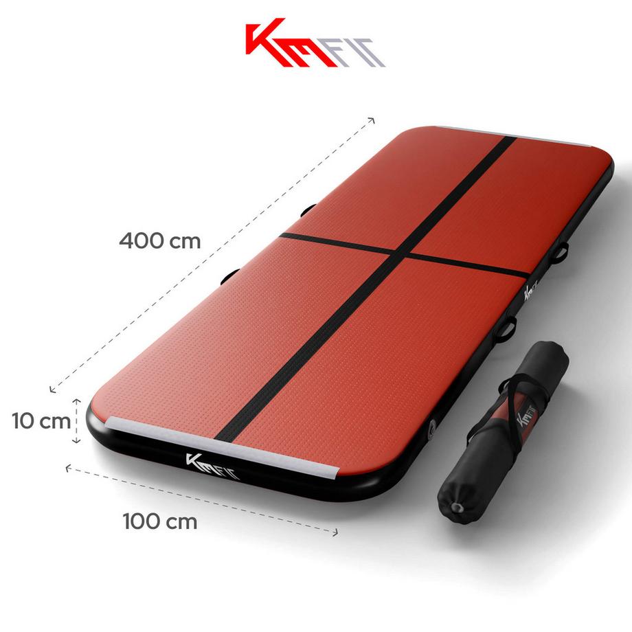 KM-Fit  Tapis de gymnastique Gonflable Airtrack Tapis sportive Fitness 4 m 