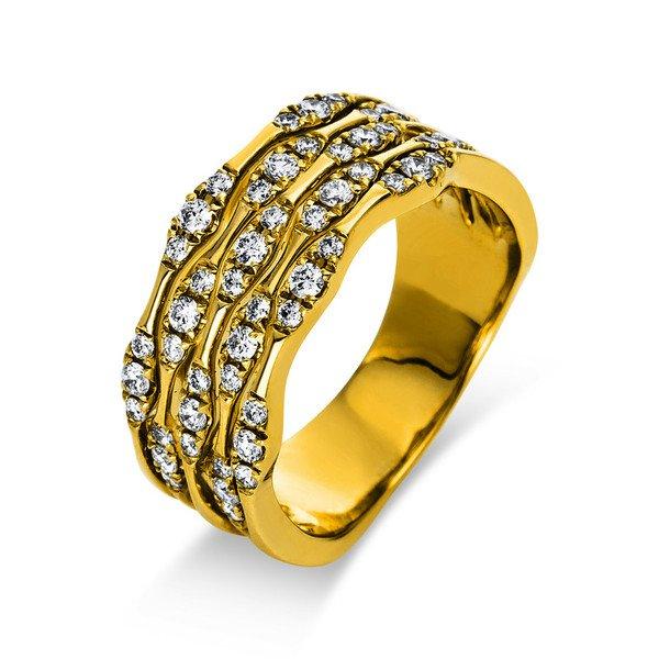 Image of Ring 750/18k Gelbgold Diamant 0.59ct. Damen Gelbgold ONE SIZE