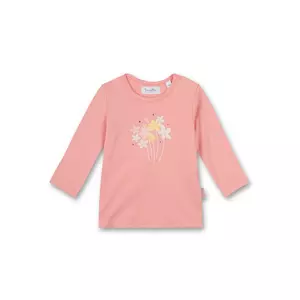 Baby Mädchen-Shirt langarm Blume rosa