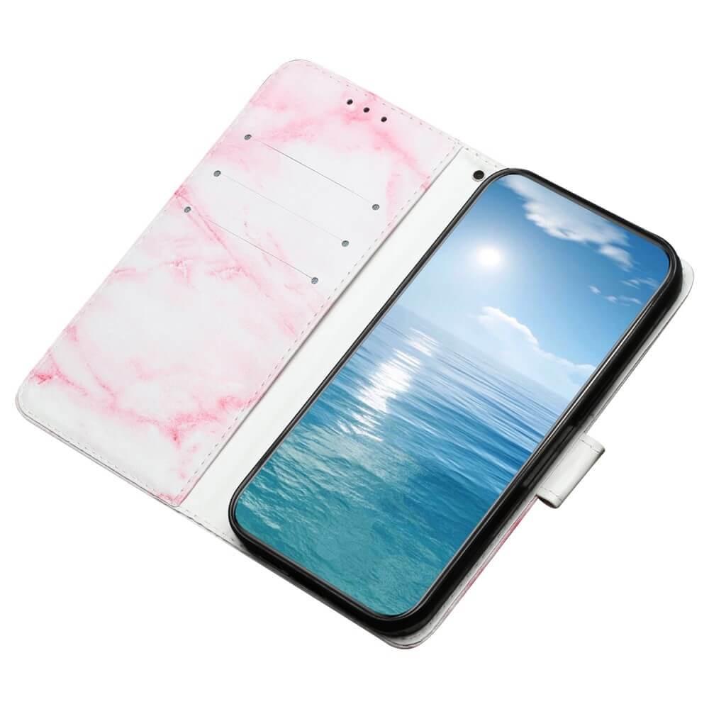 Cover-Discount  Galaxy S24 - Leder Etui Hülle Marble 