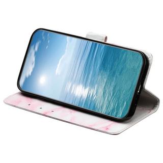 Cover-Discount  Galaxy S24 - Leder Etui Hülle Marble 