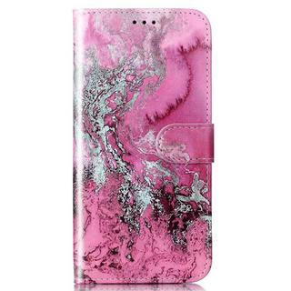 Cover-Discount  Galaxy S24 - Leder Etui Hülle Marble 