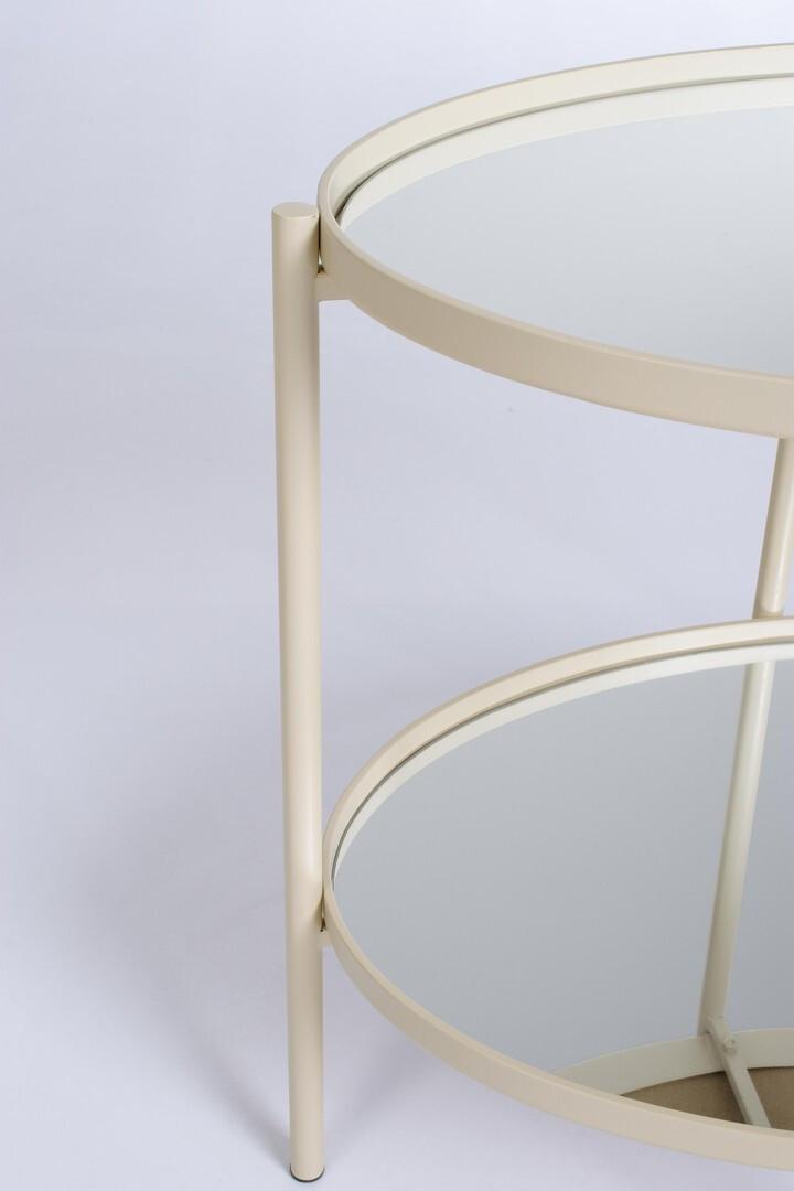 mutoni Table d&#039;appoint Jens ovale ivoire 55  