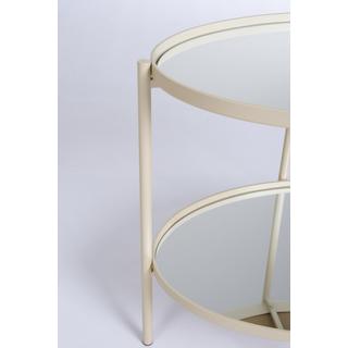 mutoni Table d&#039;appoint Jens ovale ivoire 55  
