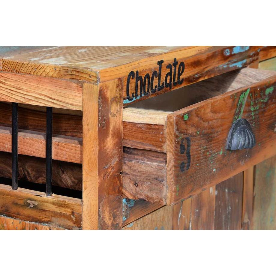 mutoni Credenza Verrier in legno riciclato multicolore 140  