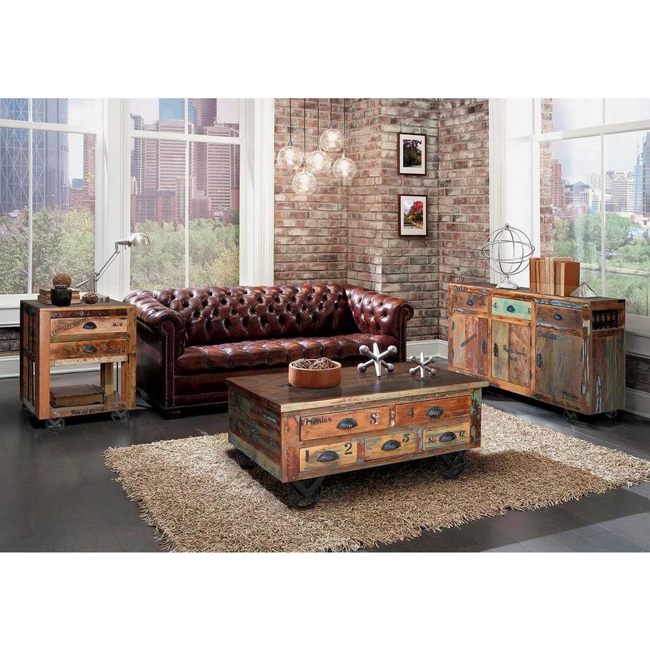mutoni Credenza Verrier in legno riciclato multicolore 140  