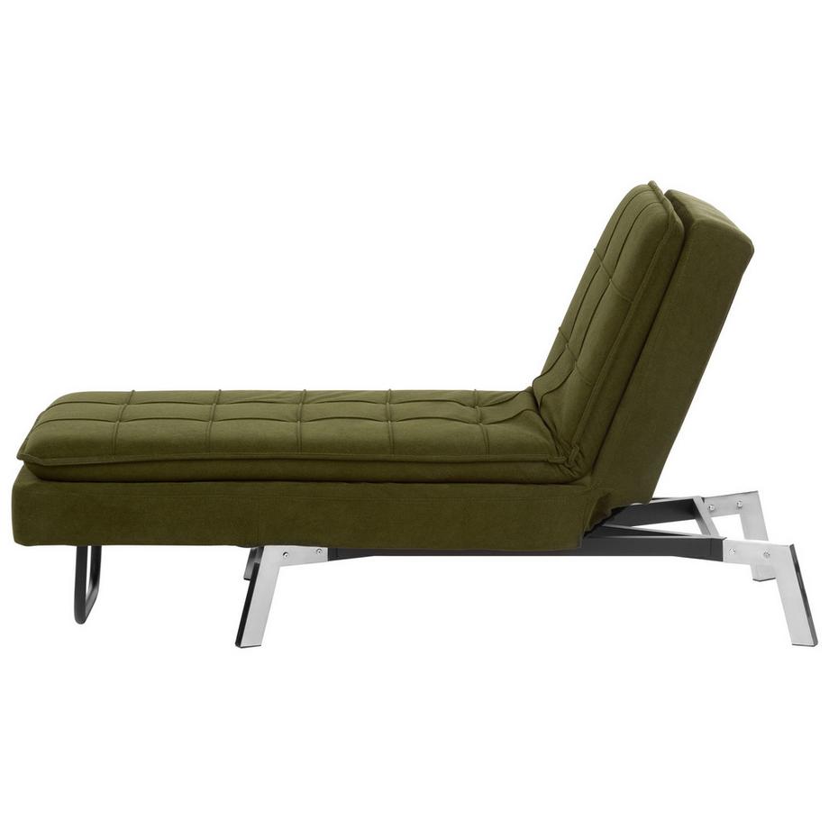 Beliani Chaise longue en Tissu Moderne LOIRET  