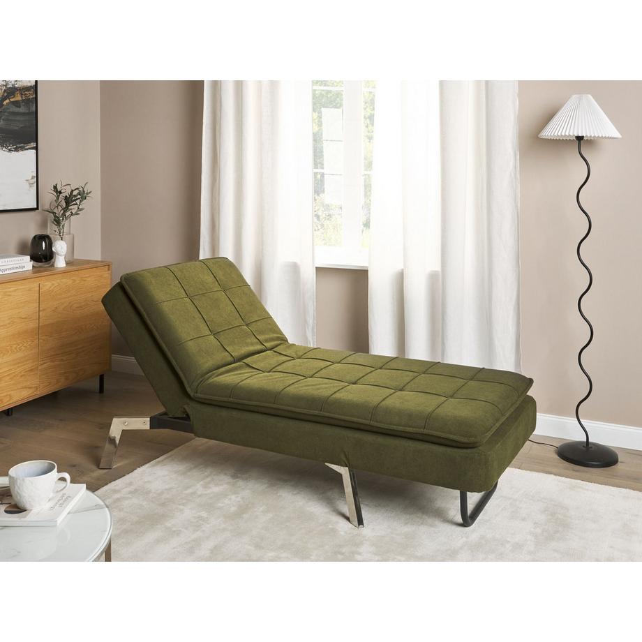 Beliani Chaise longue en Tissu Moderne LOIRET  