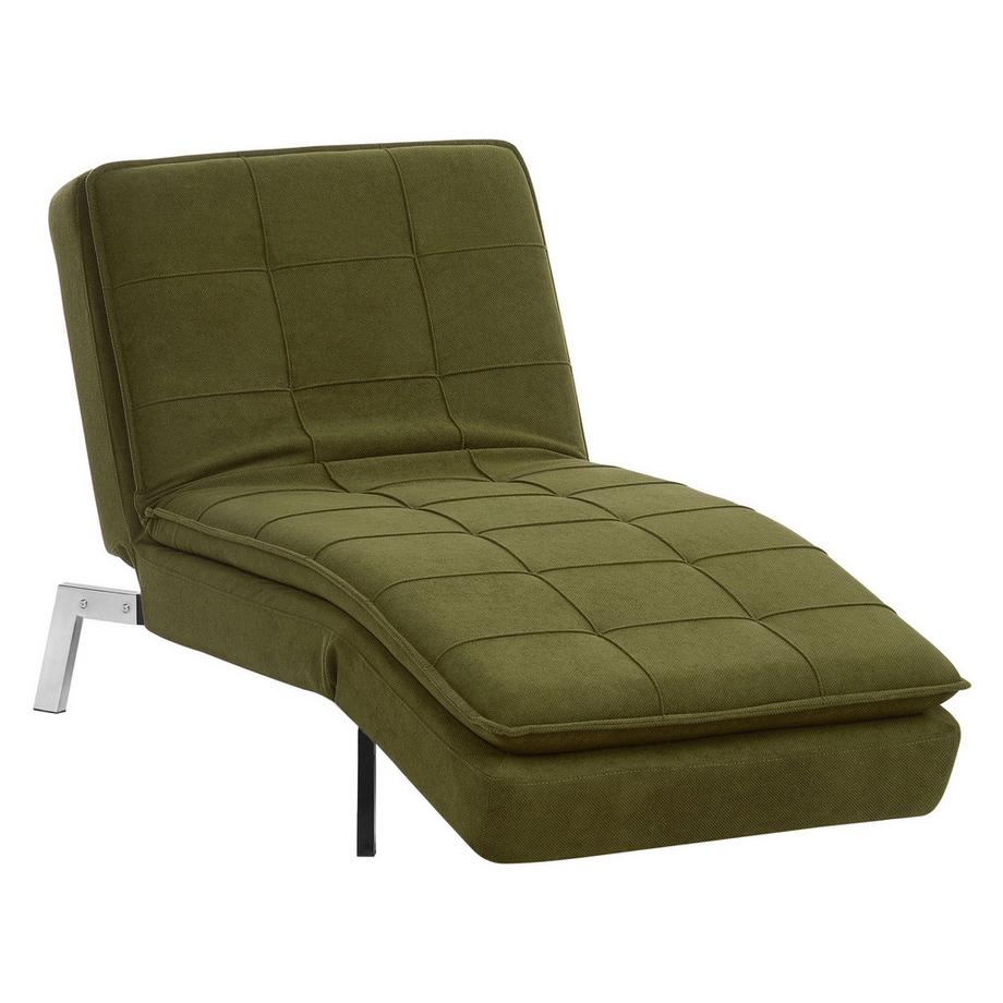 Beliani Chaise longue en Tissu Moderne LOIRET  