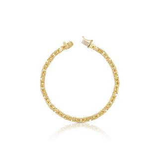 MUAU Schmuck  Bracelet chaine royale classique en or jaune 750, 19cm, 4mm 