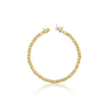 Bracelet chaine royale classique en or jaune 750, 19cm, 4mm