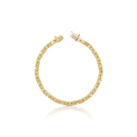 MUAU Schmuck  Bracelet chaine royale classique en or jaune 750, 19cm, 4mm 