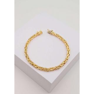 MUAU Schmuck  Bracelet chaine royale classique en or jaune 750, 19cm, 4mm 