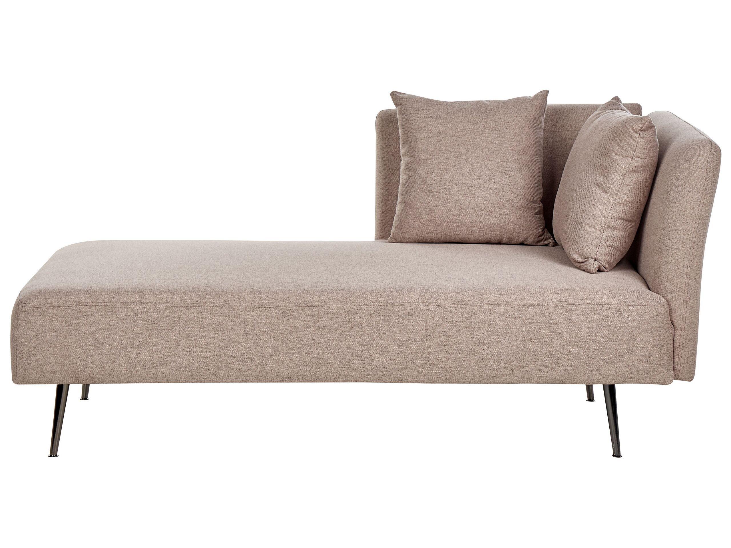 Beliani Chaise longue côté droit en Polyester Moderne RIOM  