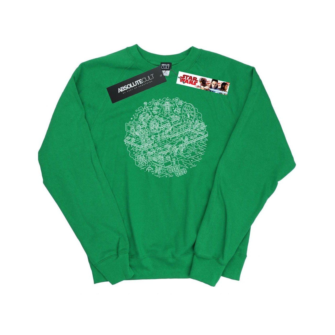 Image of Christmas Death Star Sweatshirt Damen Grün L