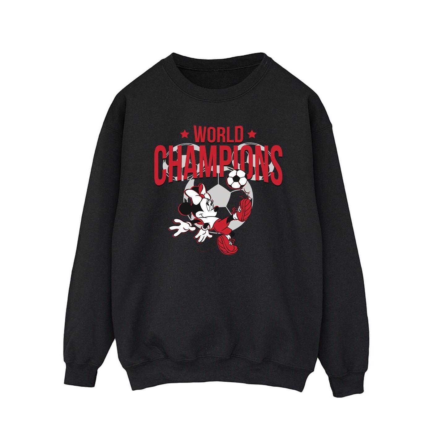 Image of Minnie Mouse World Champions Sweatshirt Herren Schwarz 5XL
