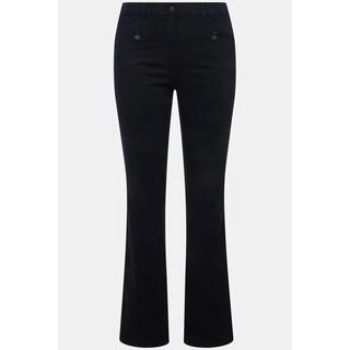 Ulla Popken  Pantalon Mony, collection Basic. Teinture grand teint longue durée. Coupe carotte 