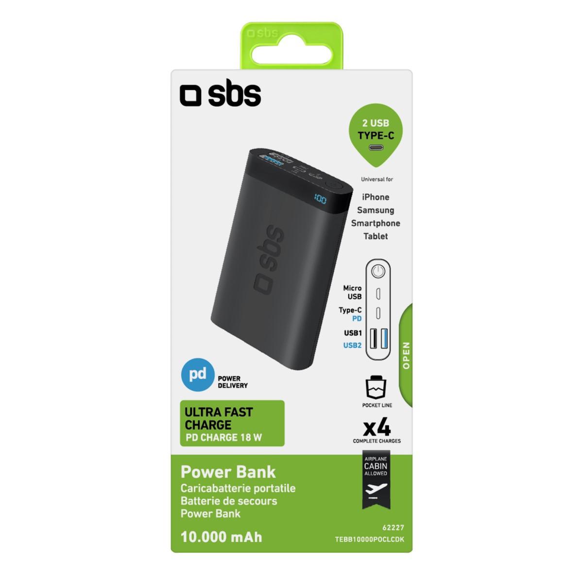 SBS  Power Bank Pocket 10.000 mAh 