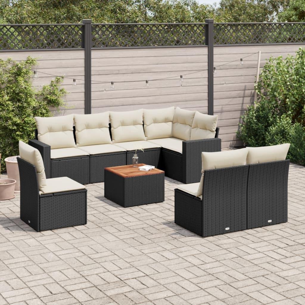 VidaXL set divano da giardino Polirattan  