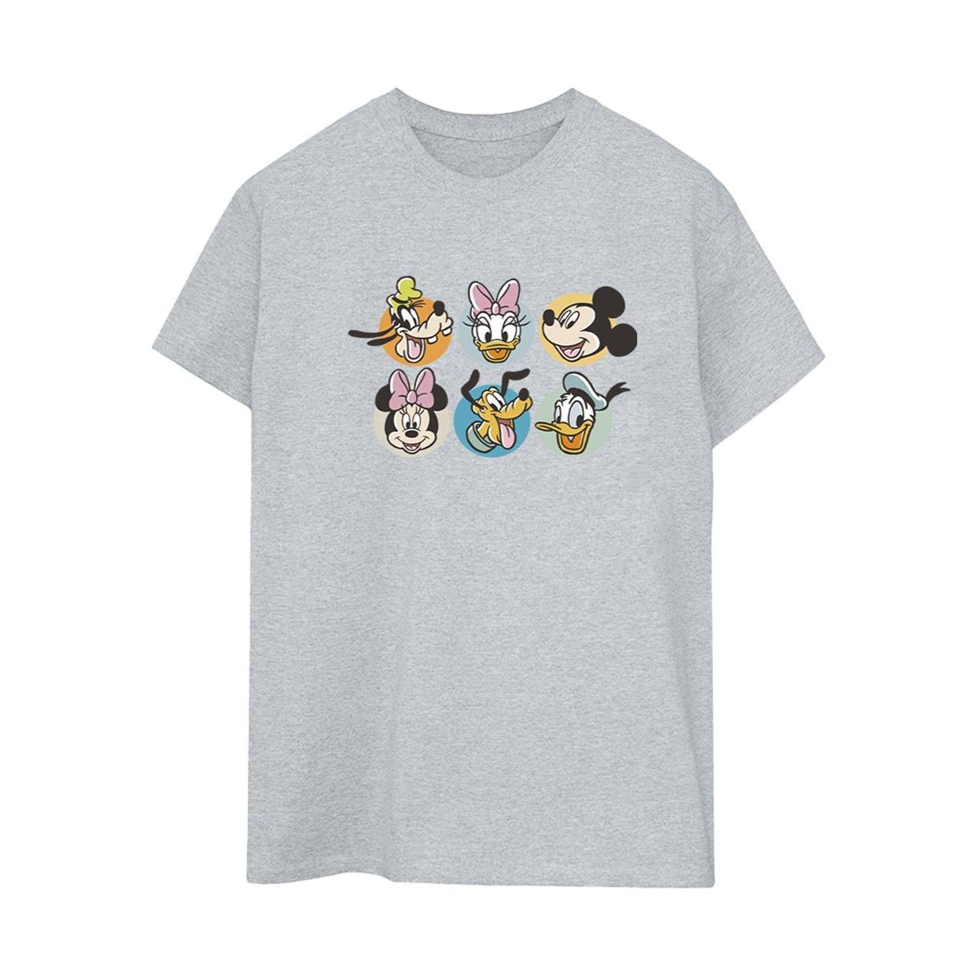 Image of Mickey Mouse And Friends Faces Tshirt Damen Grau M