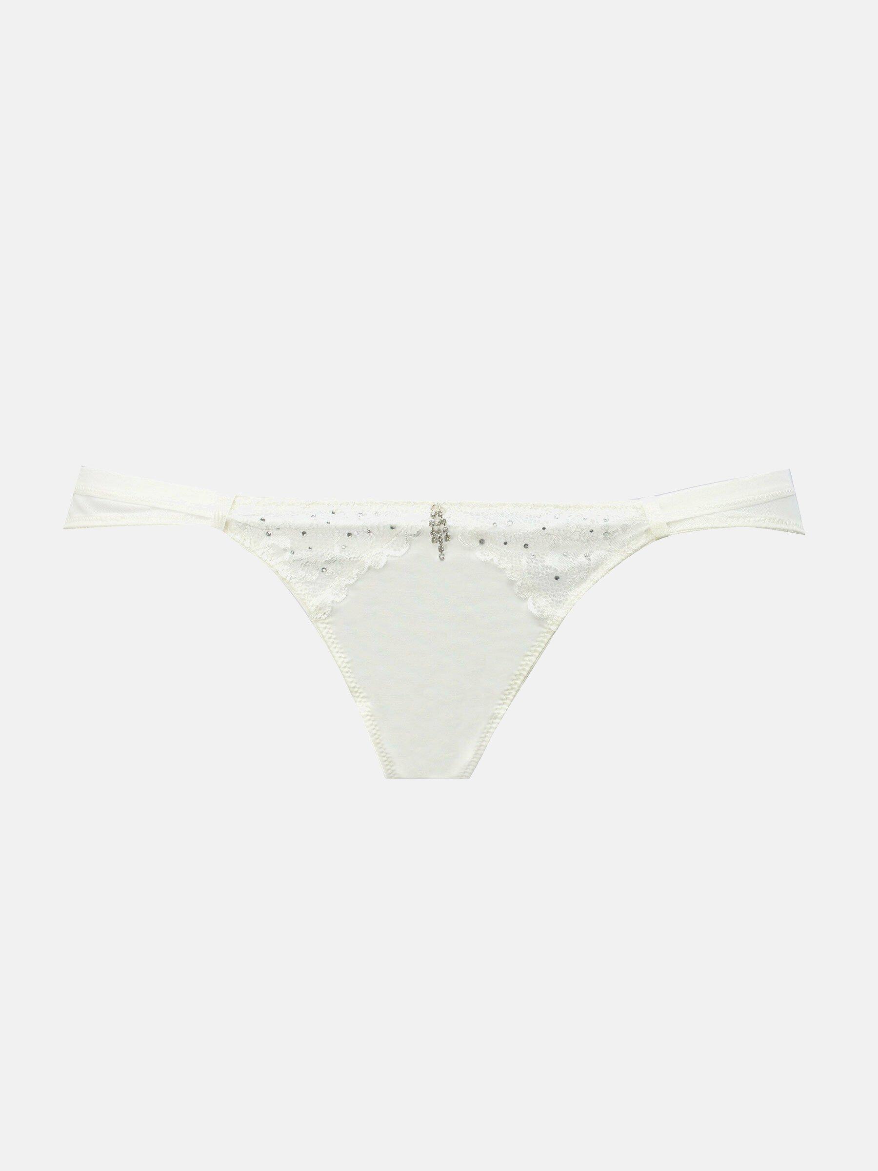 Image of Stringtanga Strass Paola Damen Weiss L