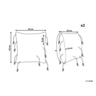 Beliani Kissen 2er Set aus Baumwolle Boho ENDIVE  
