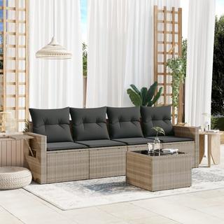 VidaXL set divano da giardino Polirattan  