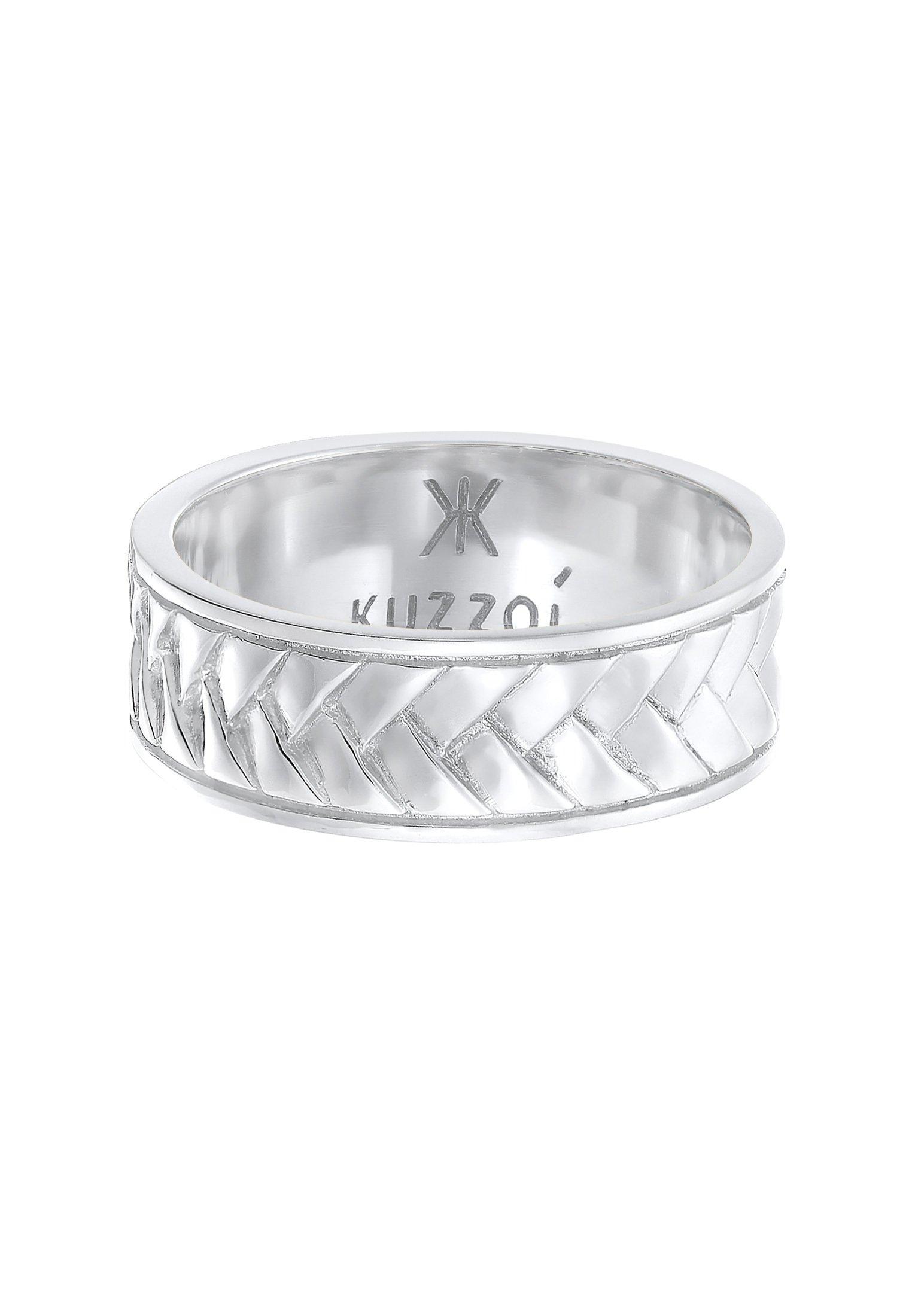 Kuzzoi  Ring  Bandring Fischgräten Vintage 925 Silber 