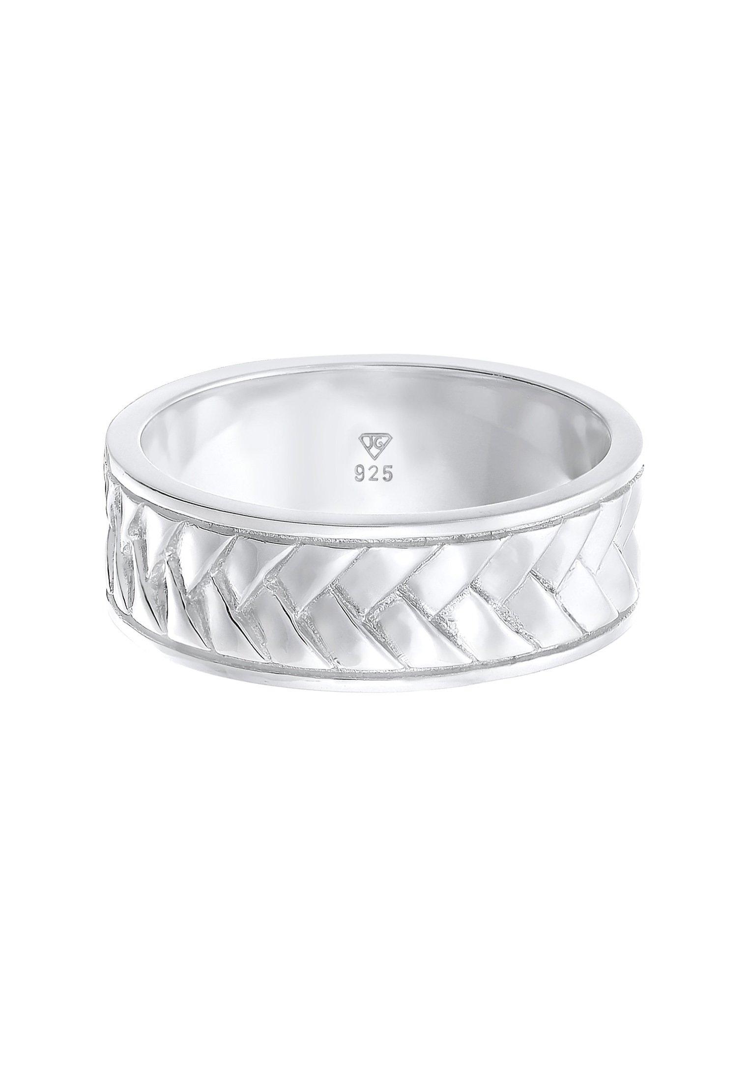 Kuzzoi  Ring  Bandring Fischgräten Vintage 925 Silber 