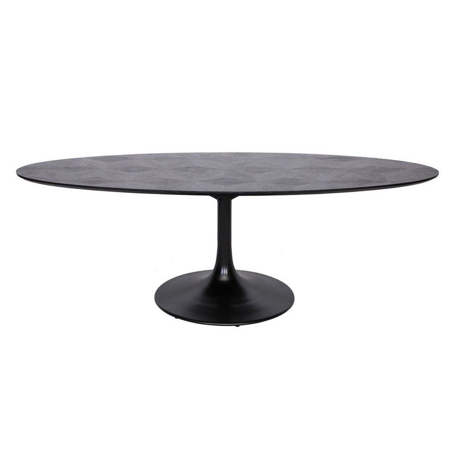 mutoni Table de salle à manger Blax noir ovale 250  