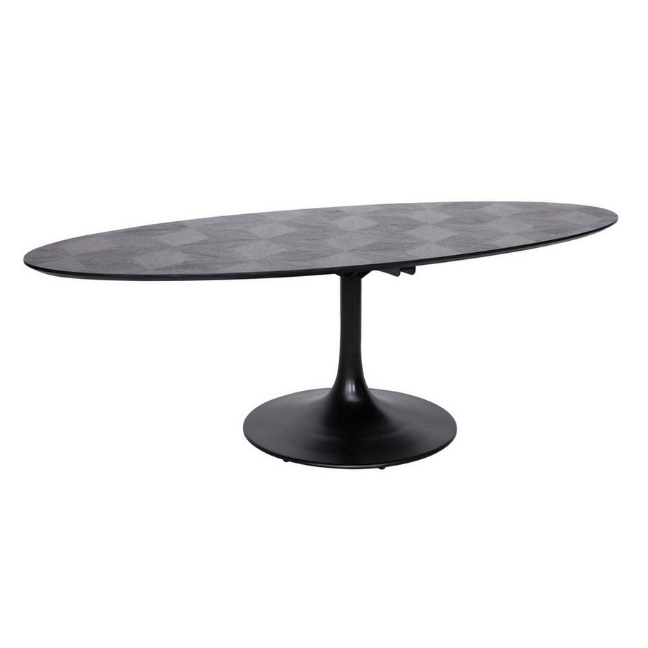 mutoni Table de salle à manger Blax noir ovale 250  