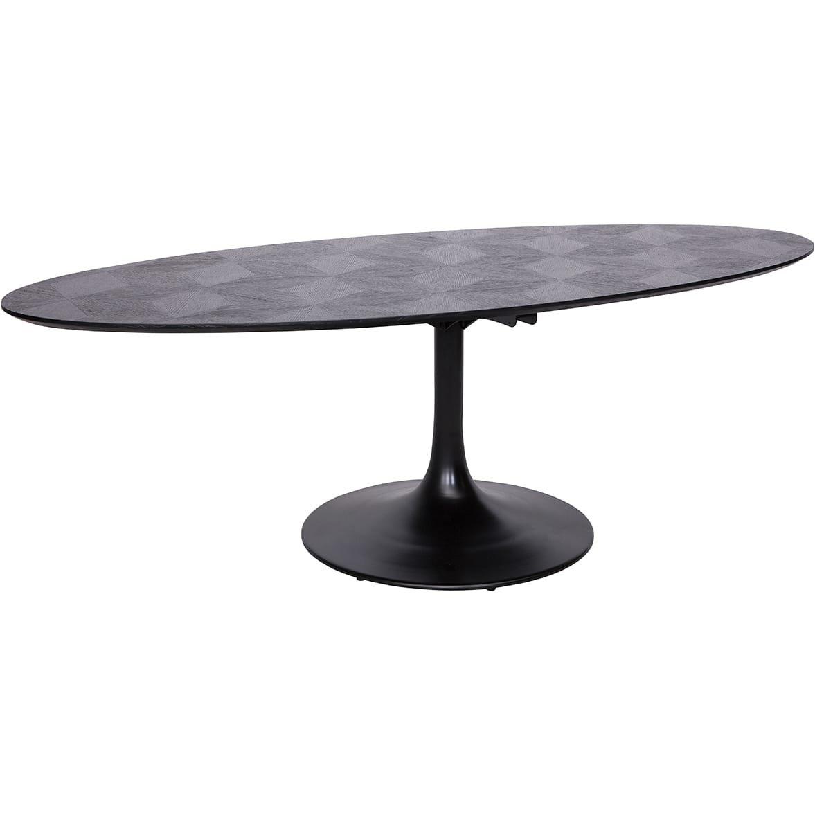 mutoni Table à manger Blax noire ovale 250  