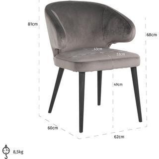 mutoni Chaise noire gris indigo  