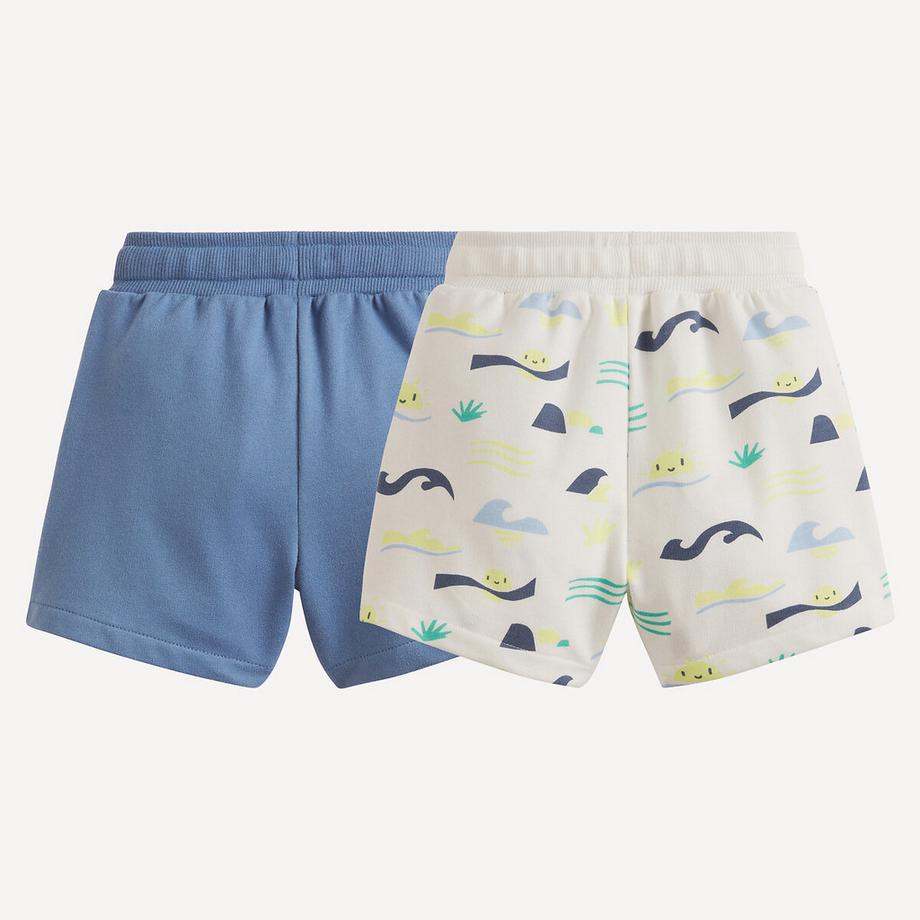 La Redoute Collections  Doppelpack Shorts aus bedrucktem Molton 