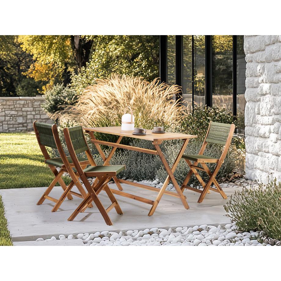 Beliani Gartentisch aus Akazienholz Mediterran PROSSEDI  