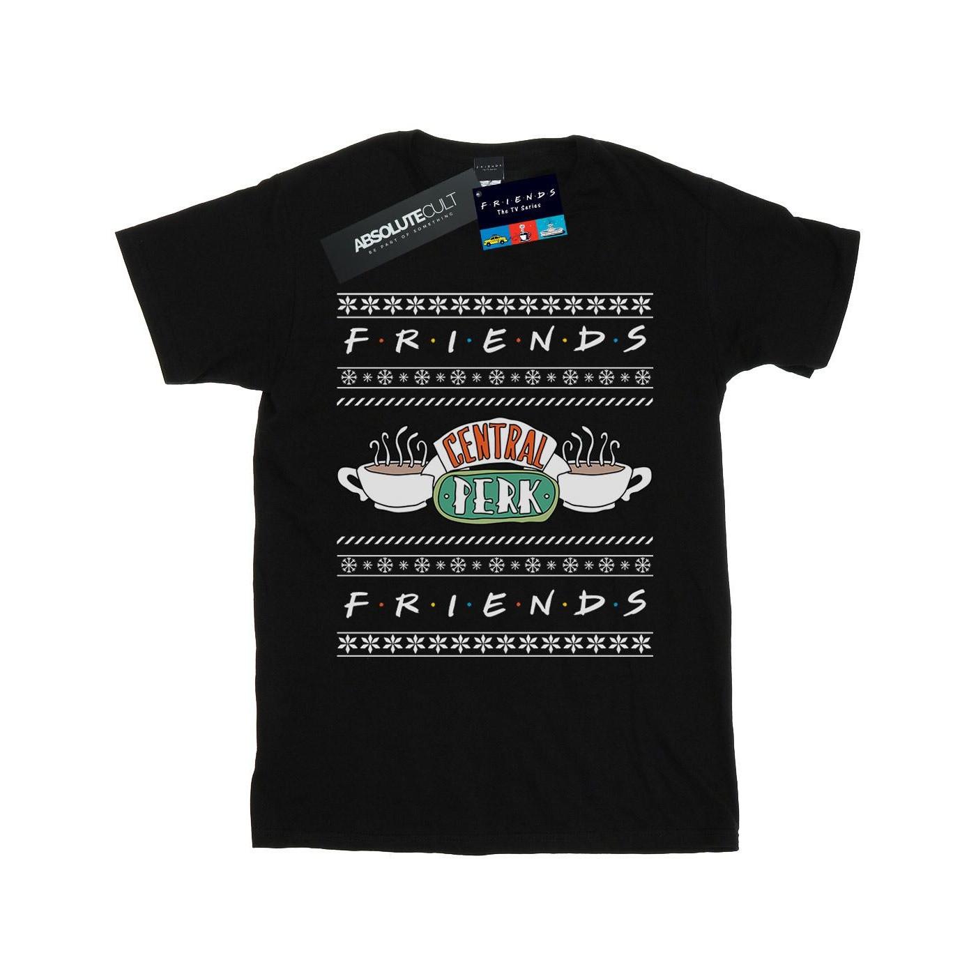 Image of Fair Isle Central Perk Tshirt Damen Schwarz XL