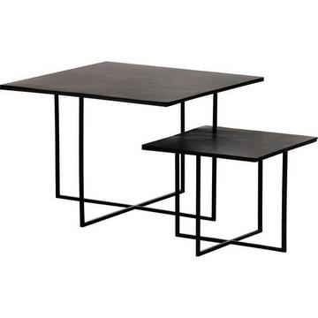 Table d'appoint Olan marron foncé (set de 2)